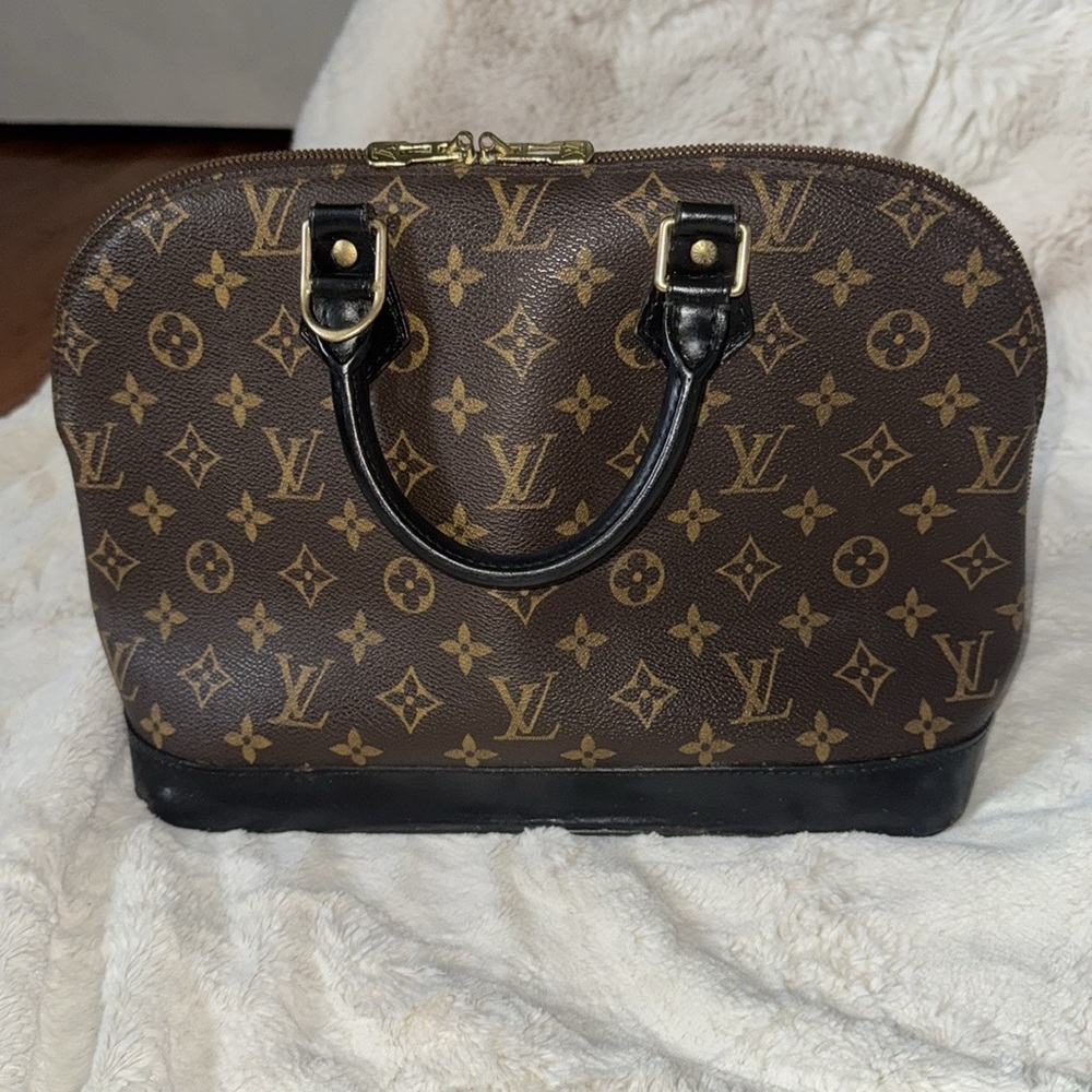 Louis Vuitton Brown and Black Satchel